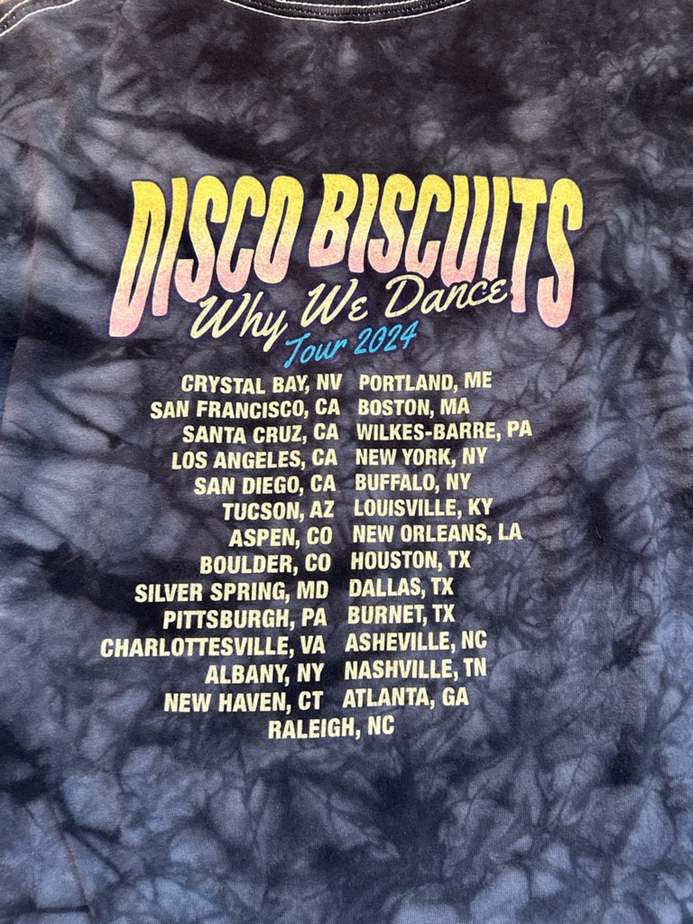 Disco Biscuit Why We Dance Tour 2024 Graphic Tee - Navy Tie-Dye - Picture 3 of 5